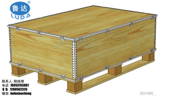 厂家订做出口环保木箱 可拆卸胶合板钢边箱 物流周转环保
